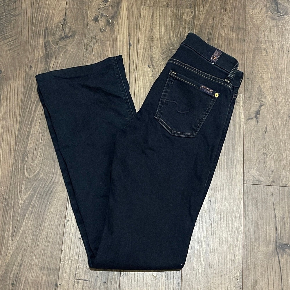 7 For All Mankind Kimmie Bootcut Jeans Mid Rise Dark Wash Indigo Size 26